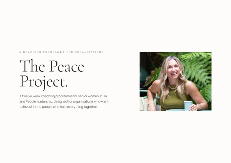 The Peace Project brochure cover